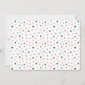 かわいいカラフル水玉模様パターパーソナライズされたン名 サンキューカード (裏面)