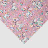かわいいカラフル水色ユニコーン誕生日 薄葉紙 (詳細)