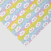 かわいいカラフル波かわいい絵文字クラウドパターン 薄葉紙 (詳細)