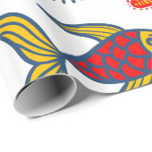 かわいいカラフル海の生命イラストレーション ラッピングペーパー (ロールコーナー)