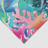 かわいいカラフル熱帯水色のサメ 薄葉紙 (詳細)