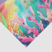 かわいいカラフル熱帯水色のサメ 薄葉紙 (詳細)