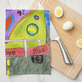 かわいいカラフル犬と猫のキッチンタオル キッチンタオル (四つ折り)