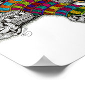 かわいいカラフル犬と猫のポスター14"x11" ポスター (角)