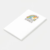 かわいいカラフル犬と虹のポストイットノート ポストイット (アングル)