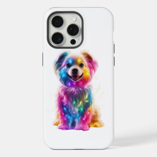 かわいいカラフル犬 iPhoneケース (裏面)
