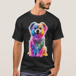 かわいいカラフル犬 Tシャツ
