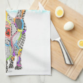 かわいいカラフル猫が雪のキッチンタオル キッチンタオル (四つ折り)