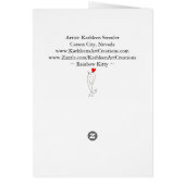 かわいいカラフル猫グリーティングカード (裏面)