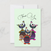 かわいいカラフル猫サンキューカード サンキューカード (正面)