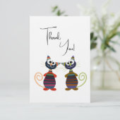 かわいいカラフル猫サンキューカード サンキューカード (スタンド正面)