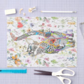 かわいいカラフル猫ティッシュペーパー 薄葉紙 (クラフト)