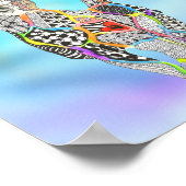 かわいいカラフル猫ポスター – 8"x10" ポスター (角)