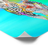 かわいいカラフル猫ポスター – 8"x10" ポスター (角)