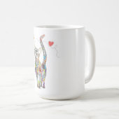 かわいいカラフル猫マグ コーヒーマグカップ (正面右)