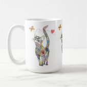 かわいいカラフル猫マグ コーヒーマグカップ (左)