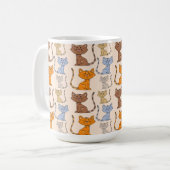 かわいいカラフル猫マグ コーヒーマグカップ (正面左)