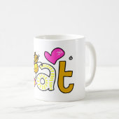 かわいいカラフル猫 コーヒーマグカップ (正面右)