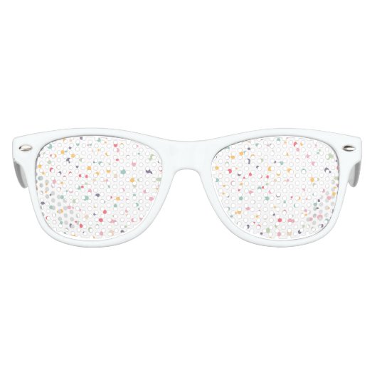 かわいいカラフル紙吹雪ドットのパターン キッズサングラス (正面)