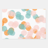 かわいいカラフル紙吹雪ドット抽象芸術水彩  ラッピングペーパーシート (正面2)