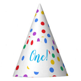 かわいいカラフル紙吹雪ドット誕生日 パーティーハット