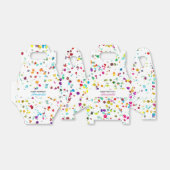 かわいいカラフル紙吹雪1歳の誕生日 フェイバーボックス (折り畳みなし)