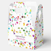 かわいいカラフル紙吹雪1歳の誕生日 フェイバーボックス (オープン)
