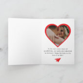 かわいいカラフル紙飛行機、カスタム写真撮影誕生日 シーズンカード (内部)