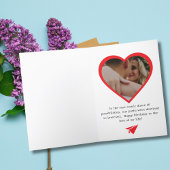 かわいいカラフル紙飛行機、カスタム写真撮影誕生日 シーズンカード