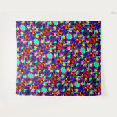 かわいいカラフル絵を描（ばちゃばちゃ）跳ねるカーフラグ タペストリー (正面(横))