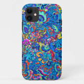 かわいいカラフル絵画抽象芸術の花 Case-Mate iPhoneケース (裏面)