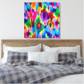 かわいいカラフル絵画抽象芸術デザイン キャンバスプリント (インサイチュ (寝室))