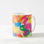 かわいいカラフル絵画抽象芸術 コーヒーマグカップ (正面右)