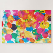 かわいいカラフル絵画抽象芸術 ジグソーパズル (横)