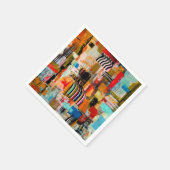 かわいいカラフル絵画抽象芸術 スタンダードカクテルナプキン (角)
