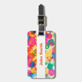 かわいいカラフル絵画抽象芸術 ラゲッジタグ (正面縦)