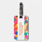 かわいいカラフル絵画抽象芸術 ラゲッジタグ (裏面縦)