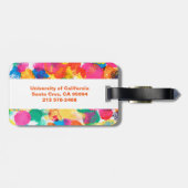 かわいいカラフル絵画抽象芸術 ラゲッジタグ (裏面横)