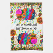 かわいいカラフル羊のキッチンタオル キッチンタオル (縦)