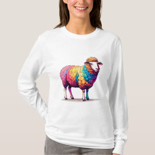 🐑🌈 かわいいカラフル羊のギフト ✨ Tシャツ