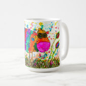 かわいいカラフル羊のマグ コーヒーマグカップ (正面右)