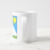 かわいいカラフル花おもしろいの庭師 ジャンボコーヒーマグカップ (裏面)