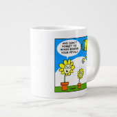 かわいいカラフル花おもしろいの庭師 ジャンボコーヒーマグカップ (正面右)