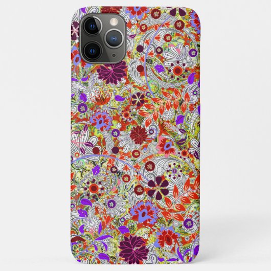 かわいいカラフル花コラージュデザイン Case-Mate iPhoneケース (裏面)