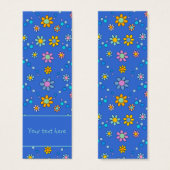 かわいいカラフル花デザインしおり (正面&裏面)