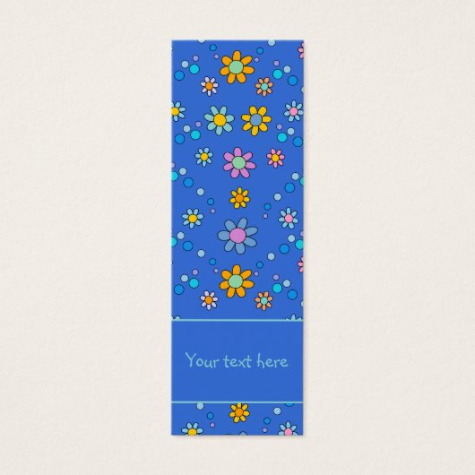 かわいいカラフル花デザインしおり (正面)