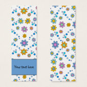 かわいいカラフル花デザインしおり (正面&裏面)