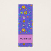 かわいいカラフル花デザインしおり (正面)