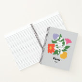 かわいいカラフル花パーソナライズされたプランナー ノートブック (内部)