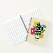 かわいいカラフル花パーソナライズされたプランナー ノートブック (内部)